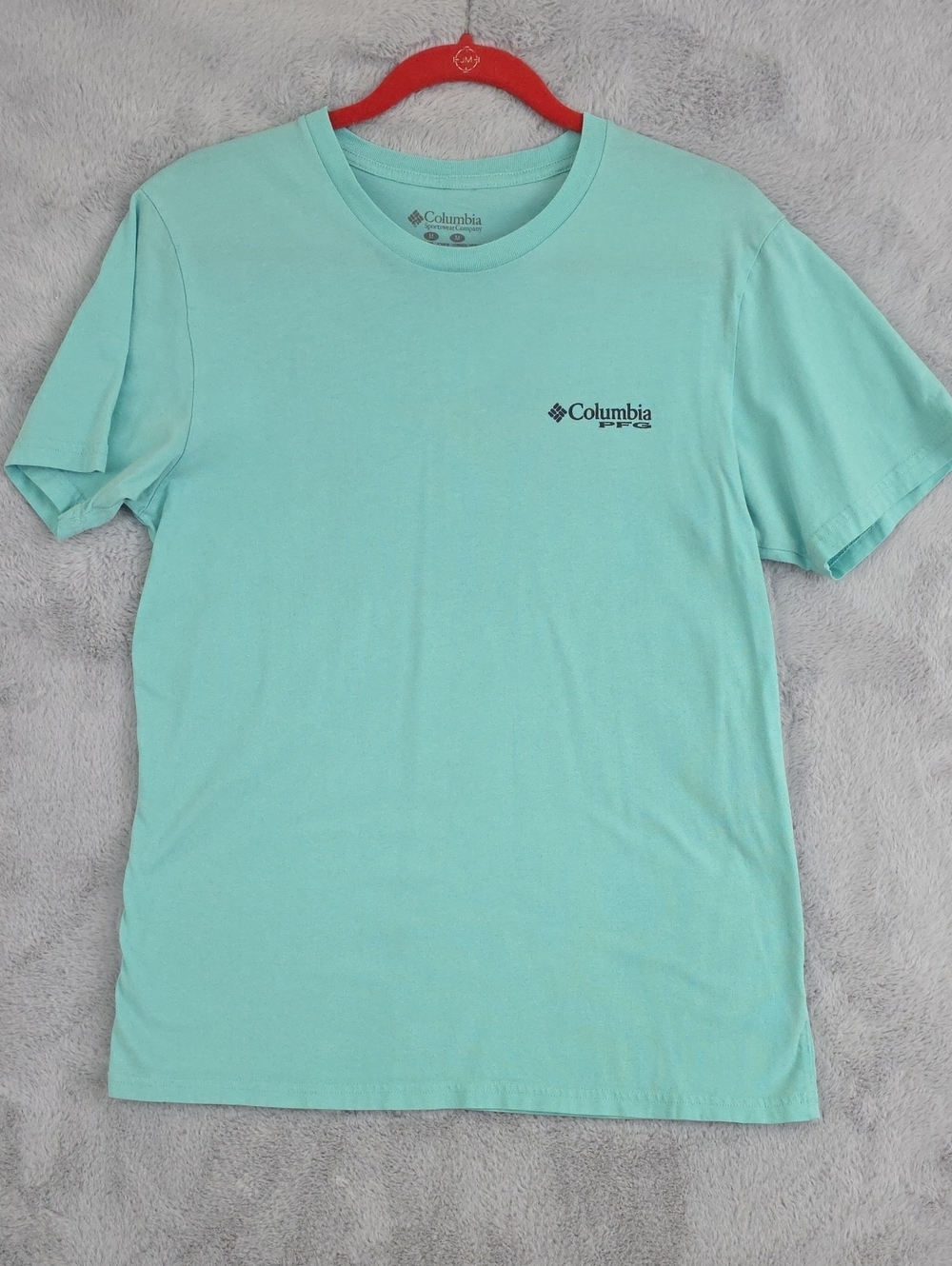 Columbia PFG Mint Green Logo Short Sleeve T-Shirt Size Medium